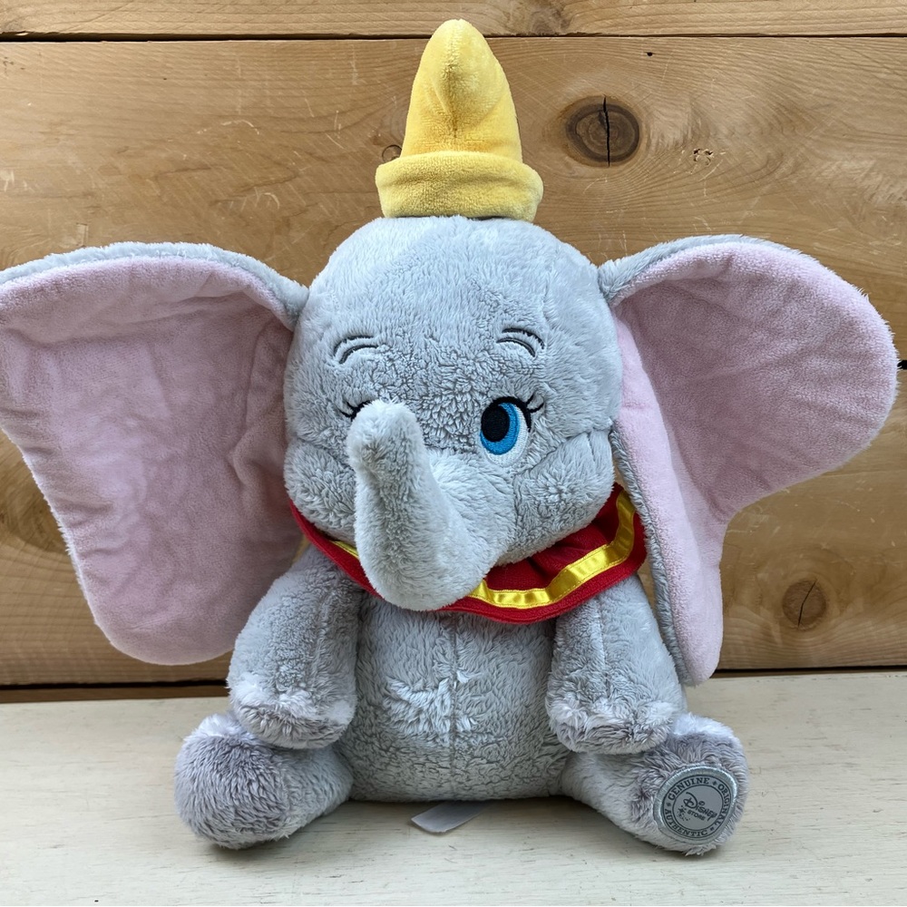 Disney Dumbo Gray Elephant Plush with Yellow Hat